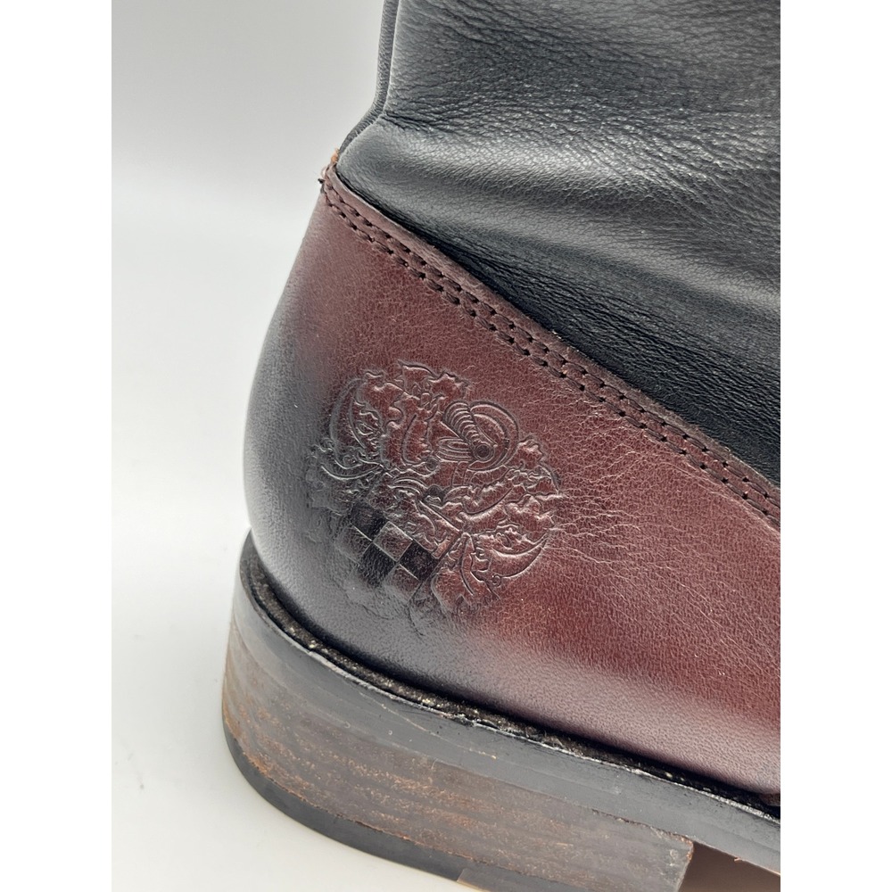 Vince Camuto Tri-Tone Leather Riding Boots Buckle Tall Equestrian Womens 7B/37 - Picture 3 of 14